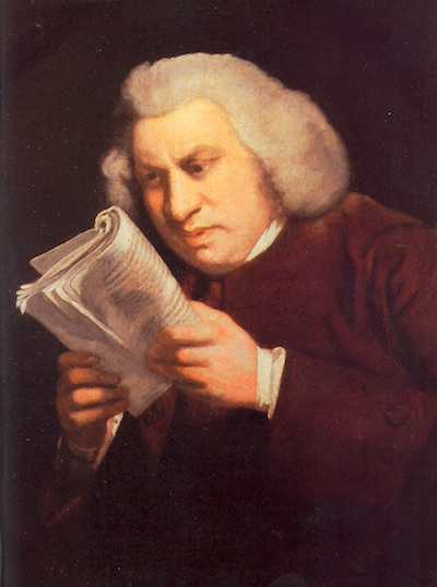 Reaidng Samuel Johnson by Joshua Reynolds