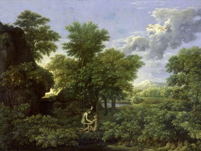 The Garden Of Eden by Nicolas Poussin copy
